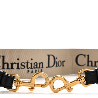 Christian Dior Canvas Embroidered Shoulder Strap Black 3 of 6