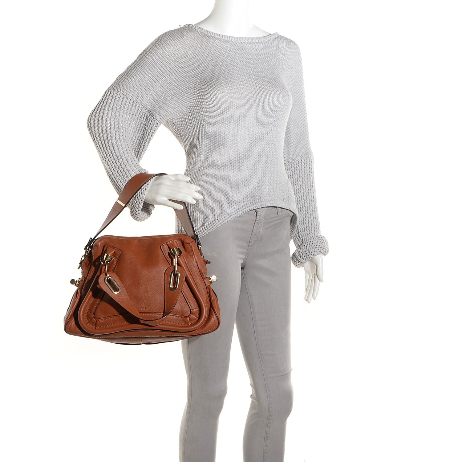 Chloe Calfskin Medium Military Paraty Caramel 2 of 11