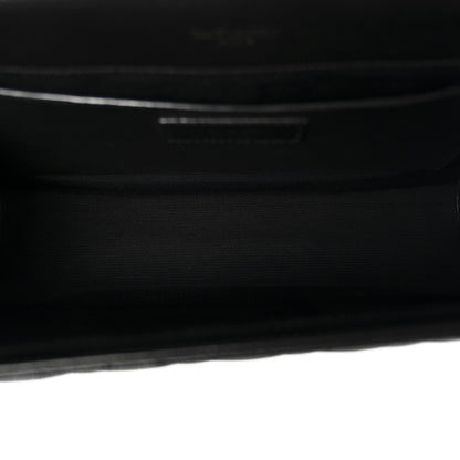 Saint Laurent Grain De Poudre Textured Mixed Matelasse Triquilt Medium Monogram Monochrome Satchel Black 5 of 11