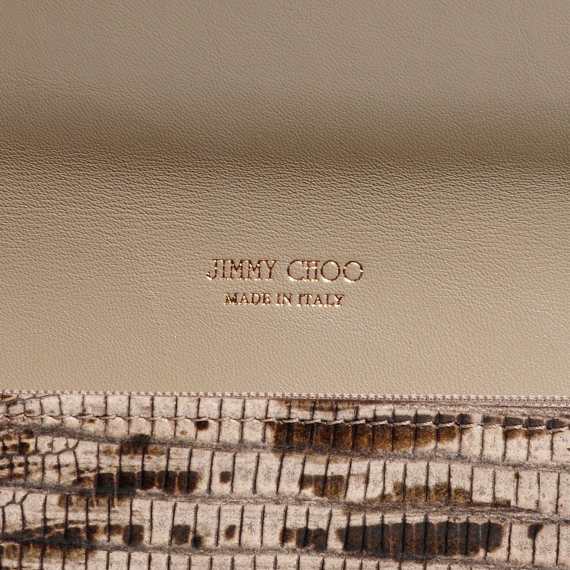 Jimmy Choo Lizard Embossed Reese Clutch 6 of 8