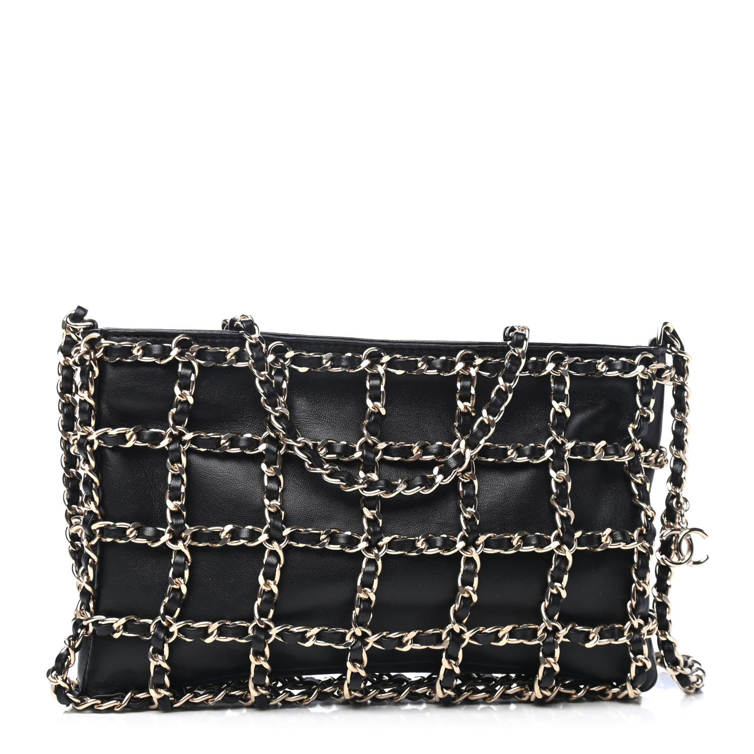 Chanel Lambskin Chain Crossbody Black 1 of 4