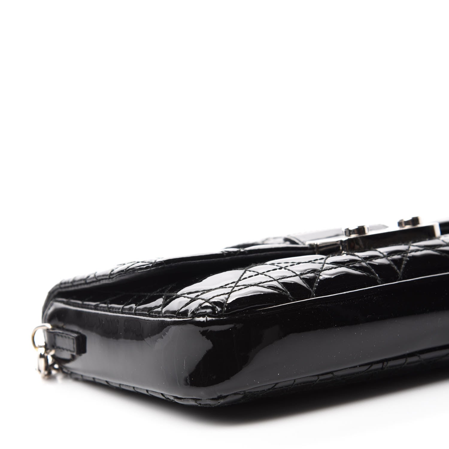Christian Dior Patent Cannage New Lock Pouch Black 6 of 10