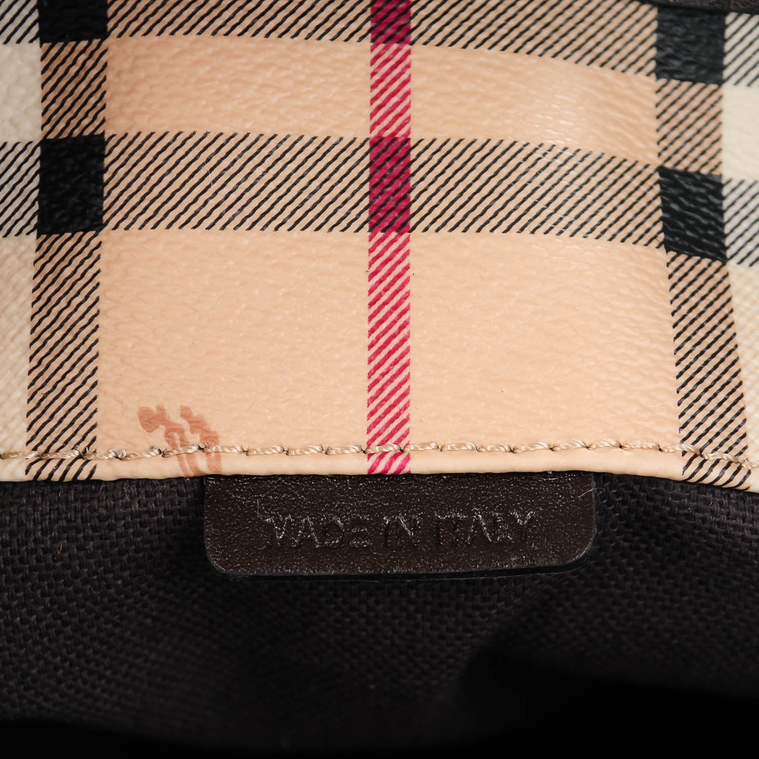 Burberry Haymarket Check Small Canterbury Tote Chocolate 7 of 7