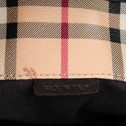 Burberry Haymarket Check Small Canterbury Tote Chocolate 7 of 7