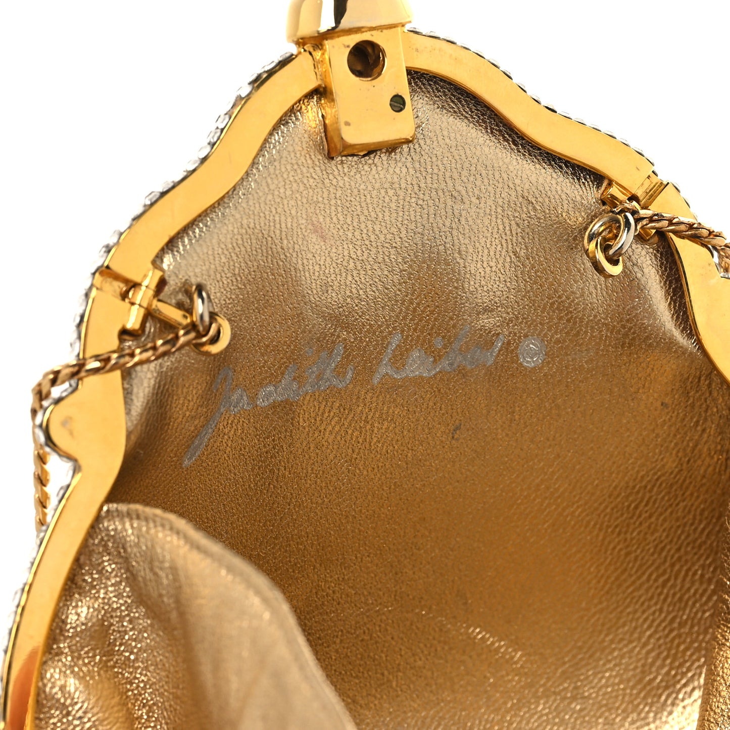 Swarovski Crystal Chatelaine Minaudiere Gold