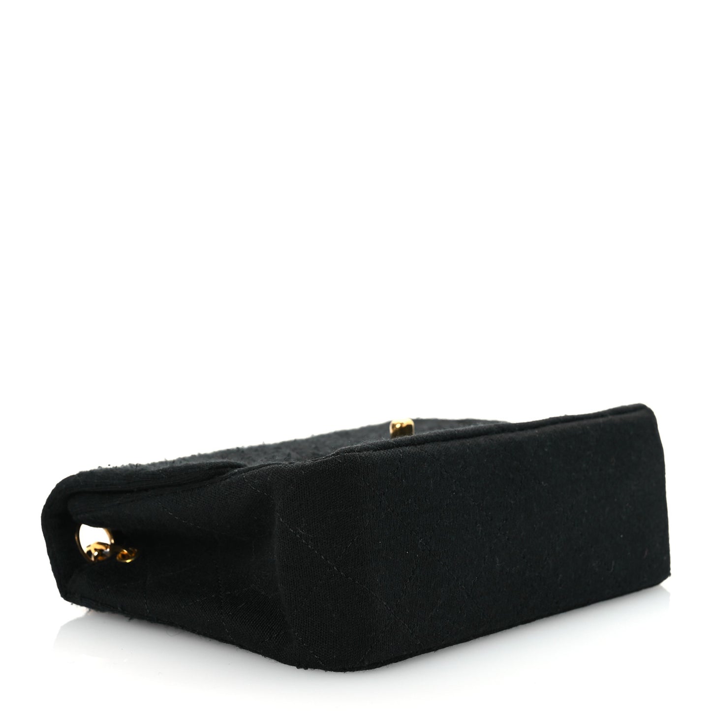 Jersey Quilted Mini Square Flap Black