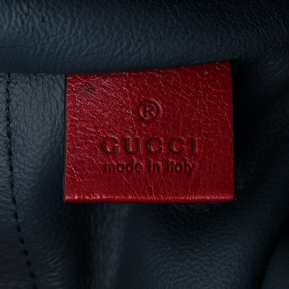 Gucci Suede Calfskin Large Rajah Chain Tote New Blue Romantic Cherry 7 of 12