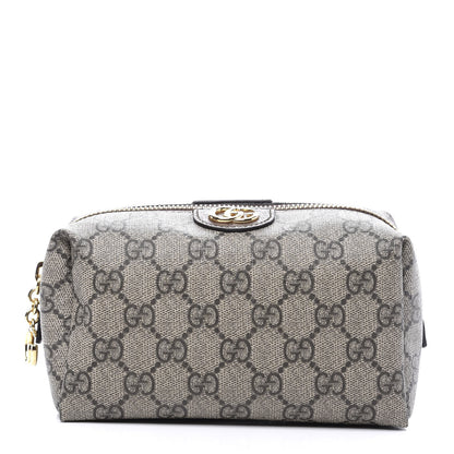 Gucci Soft GG Supreme Monogram Calfskin Medium Ophidia Cosmetic Case Beige Ebony New Acero 1 of 11