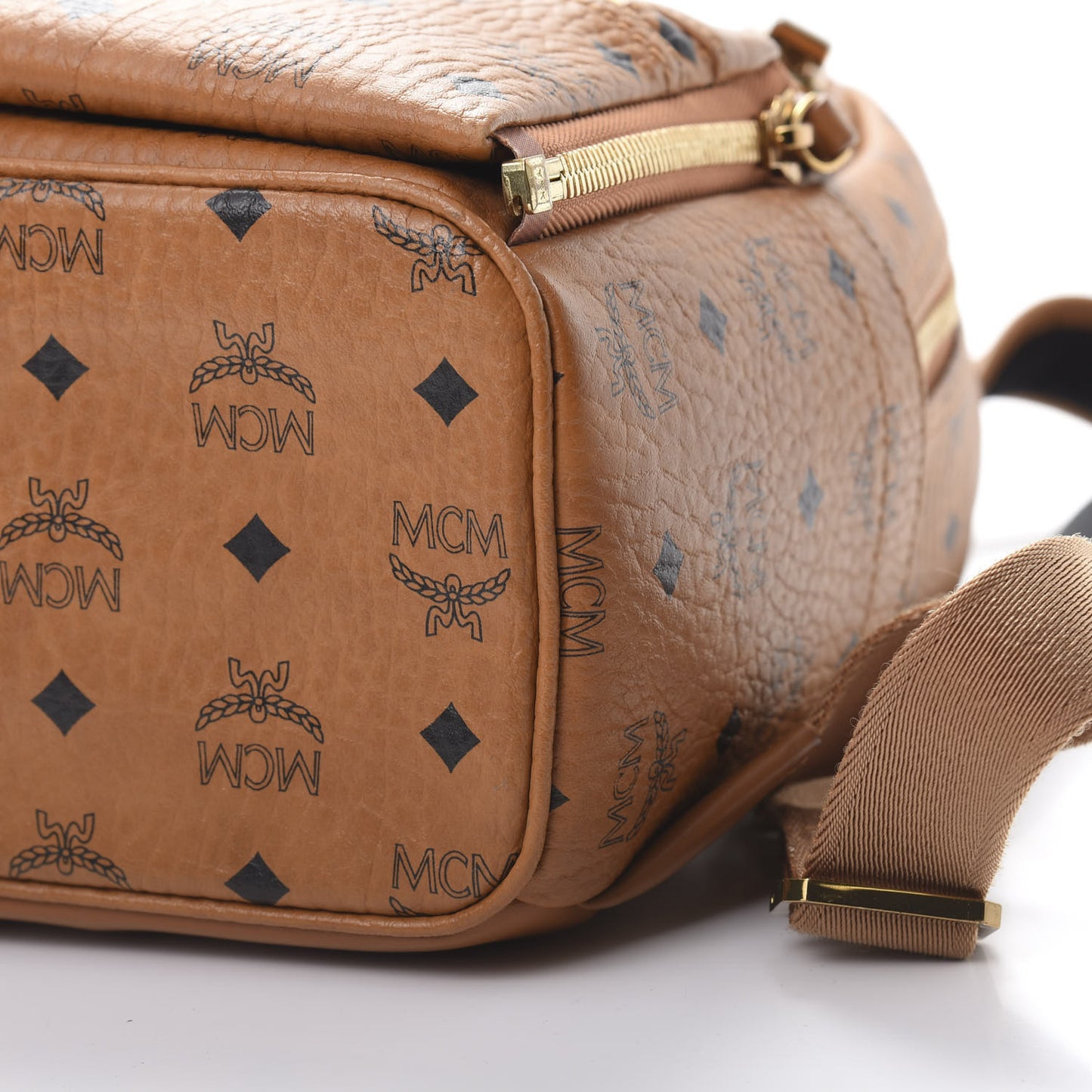 Visetos Studded Small Dual Stark Backpack Cognac