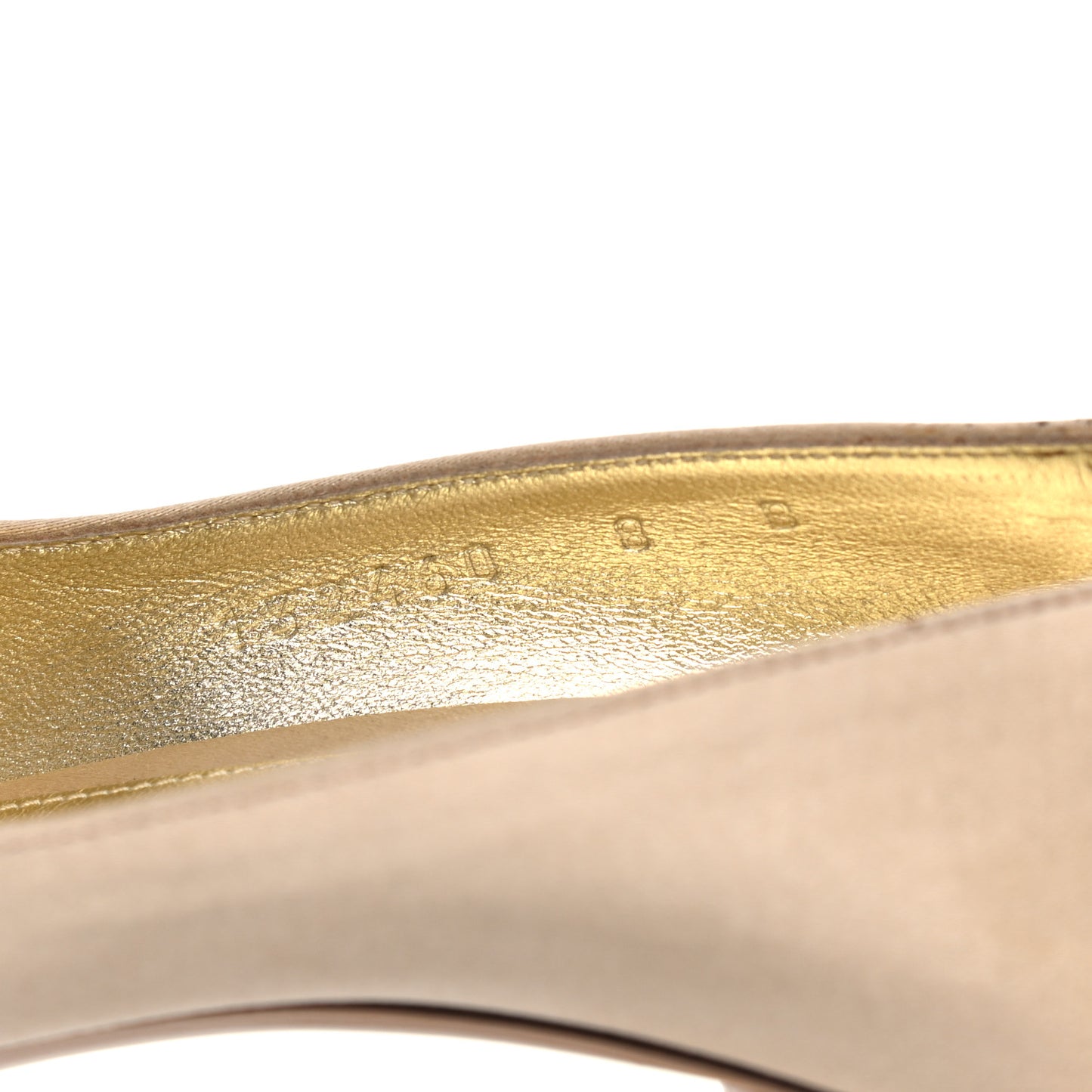 Satin Crystal Peep Toe Pumps 8 Champagne