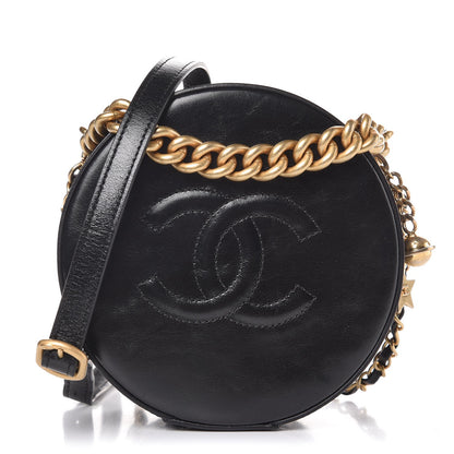 Chanel Glazed Calfskin Round As Earth Evening Bag Black 1 of 8