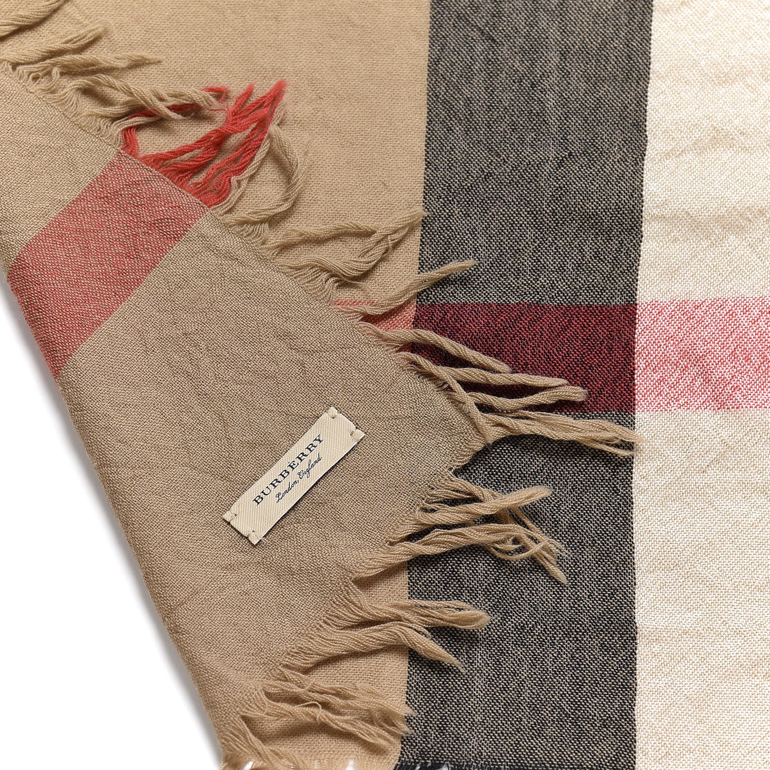 Burberry Merino Wool House Check Scarf Brown 4 of 6
