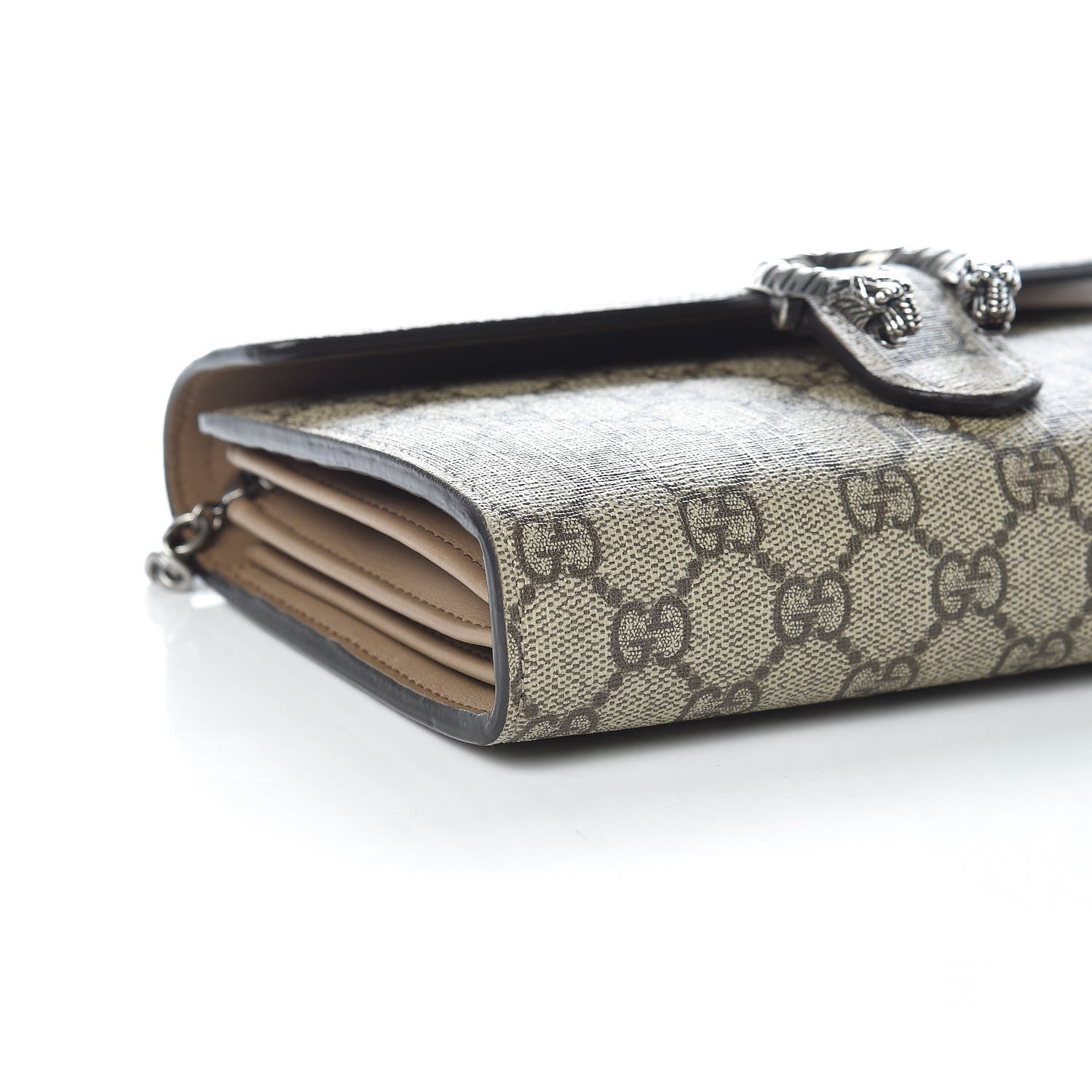 Gucci GG Supreme Monogram Mini Dionysus Chain Wallet Beige Taupe 5 of 11