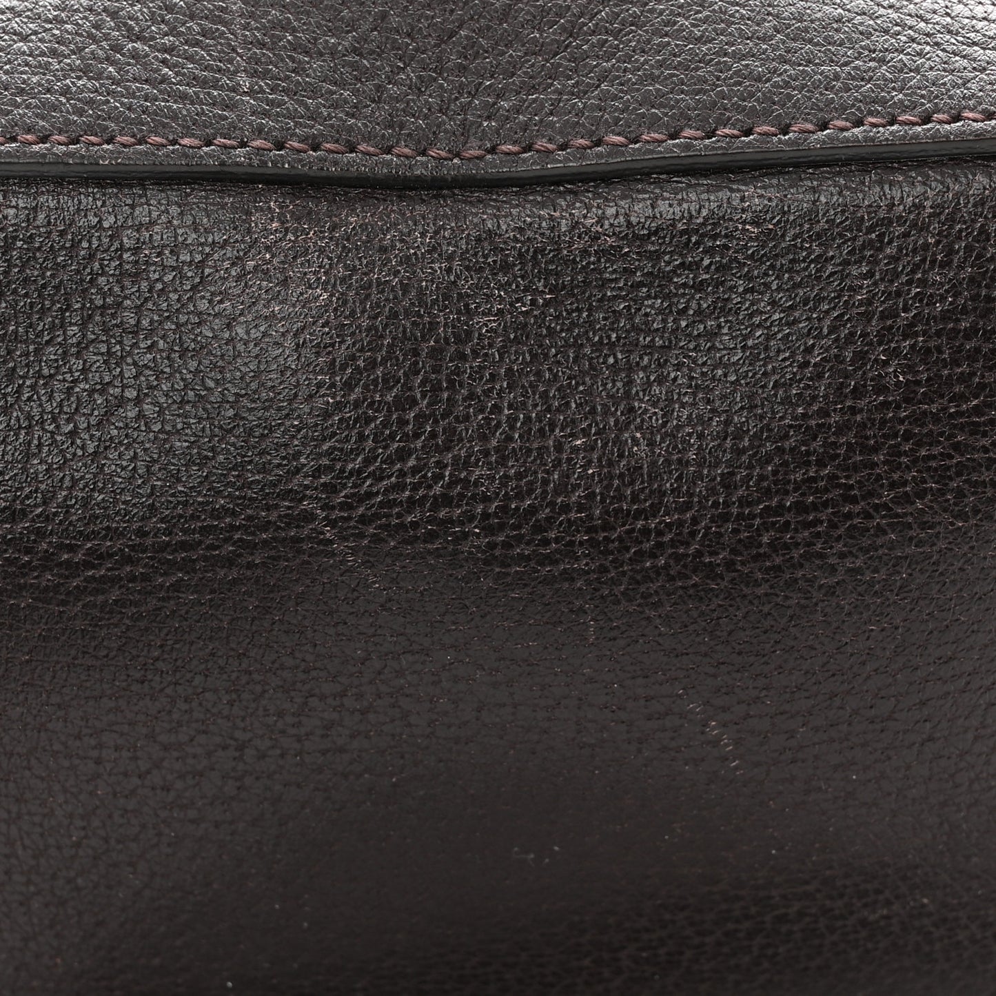 Textured Calfskin Web Small Webby Bee Shoulder Bag Brown Coffee