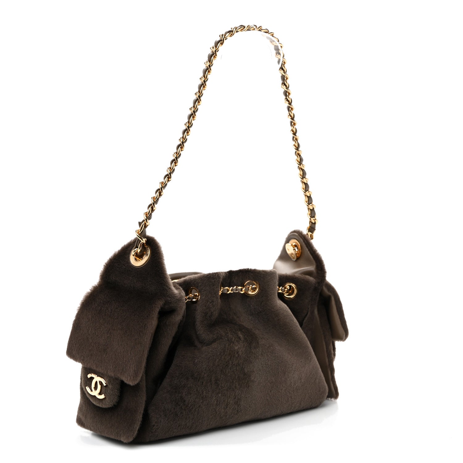 Chanel Pony Hair Mini Chanel 25 Handbag Dark Khaki 3 of 11