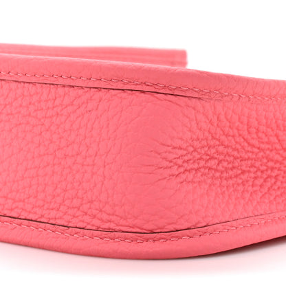 Hermes Taurillon Clemence Amazone Evelyne TPM Rose Azalee Rouge Pivoine 9 of 11