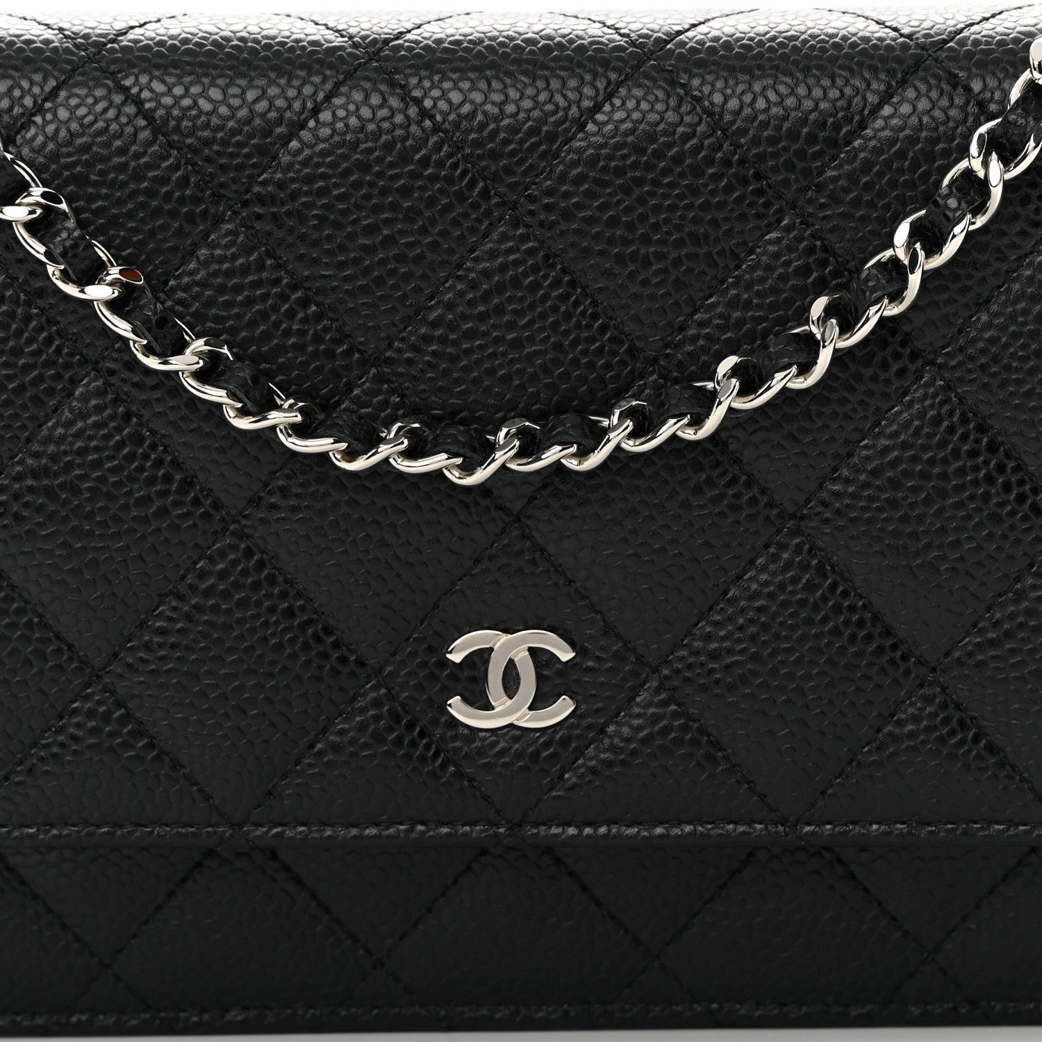 Chanel Caviar Quilted Wallet on Chain WOC Black 9 of 12