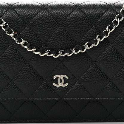 Chanel Caviar Quilted Wallet on Chain WOC Black 9 of 12
