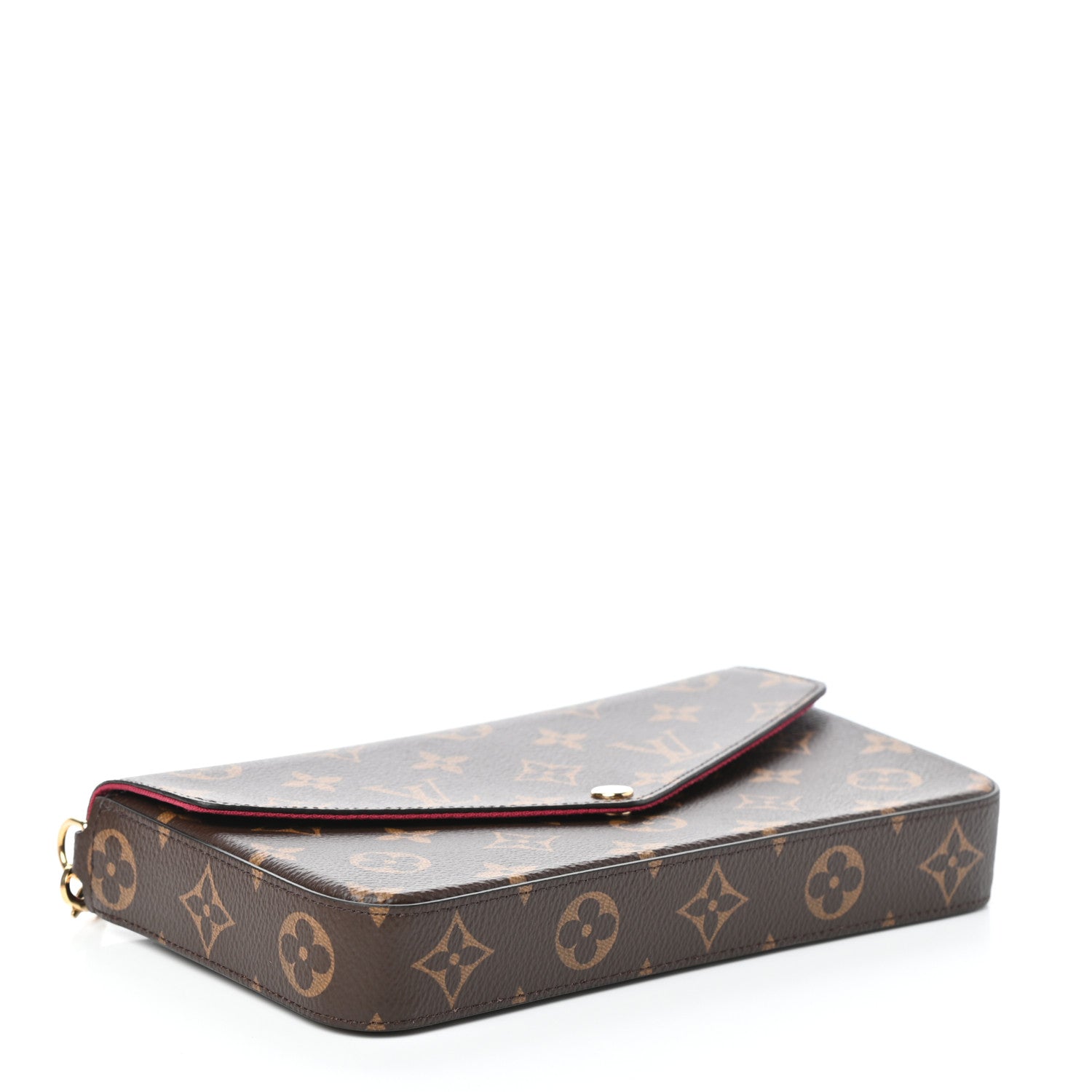 Louis Vuitton Monogram Pochette Felicie Chain Wallet Fuchsia 4 of 9