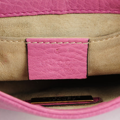 Gucci Pebbled Calfskin Small 1973 Chain Shoulder Bag Peonia Flower 6 of 8