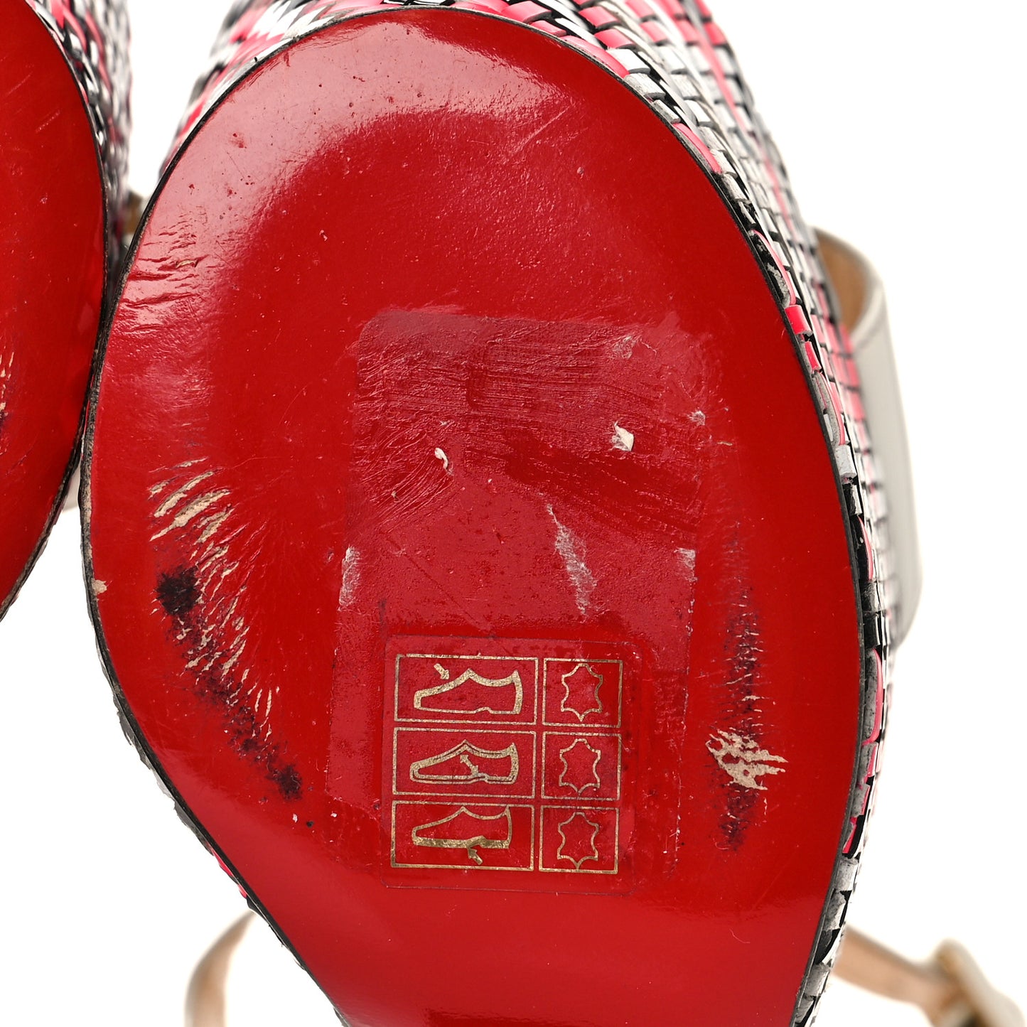 Jazz Patent Tresse Belle Tige 160 Platform Sandal 37.5 White Fluo Rose
