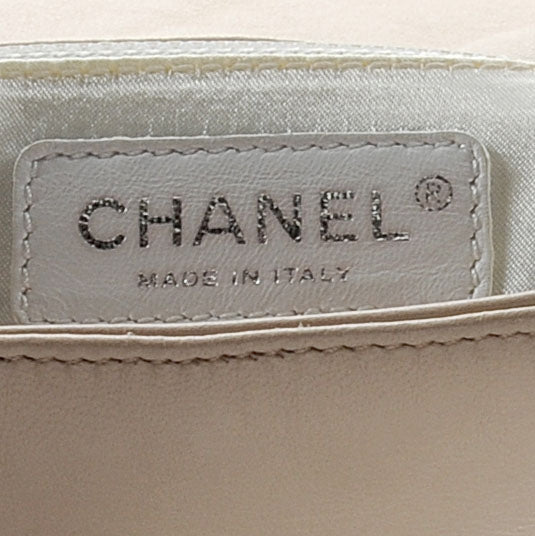 Lambskin Pleated Flap Bag Beige