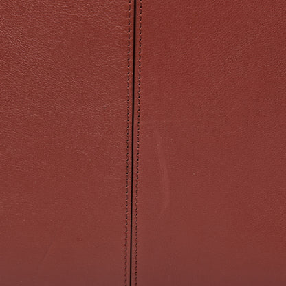 Celine Calfskin Medium Tri-Fold Bag Red Wood 14 of 17