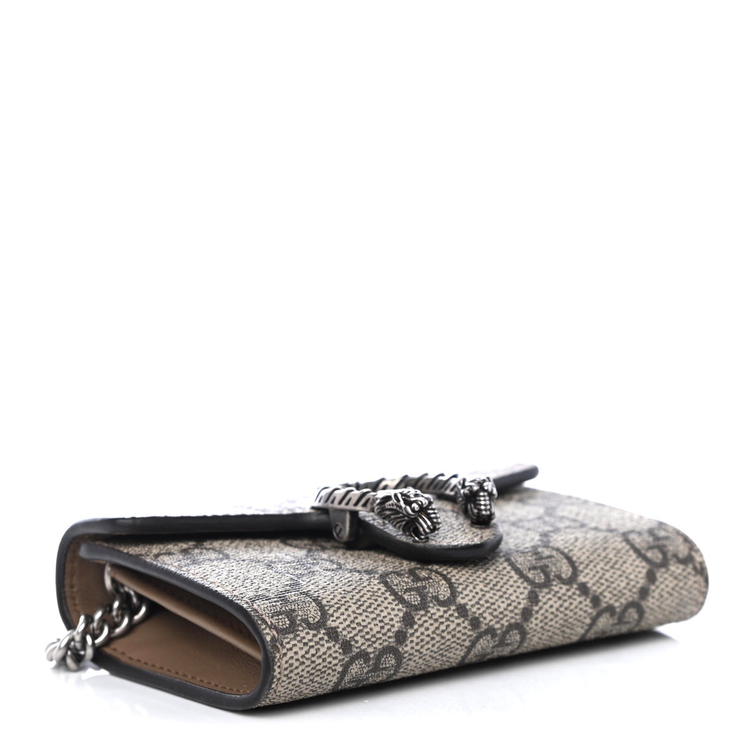 Gucci GG Supreme Monogram Dionysus Coin Purse Taupe 3 of 4