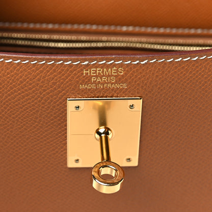 Hermes Epsom Kelly Sellier 32 Gold 6 of 11