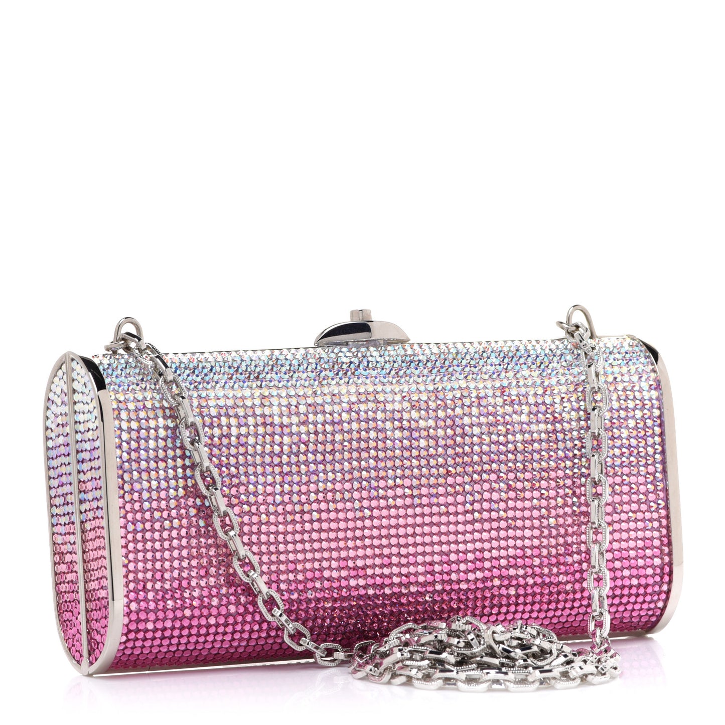 Swarovski Crystal Minaudiere Clutch Pink