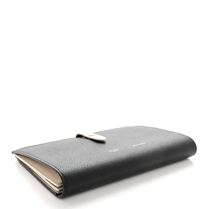Celine Grained Calfskin Large Multifunction Strap Wallet Black Chalk 4 of 9