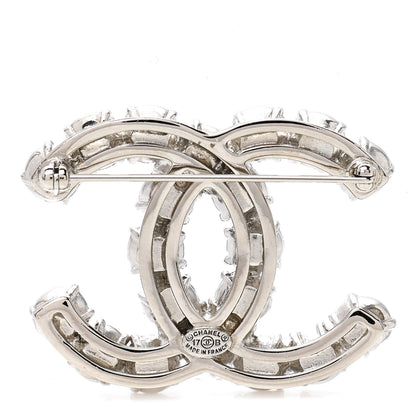 Chanel Crystal Pearl CC Dazzling Domino Brooch Black 3 of 4