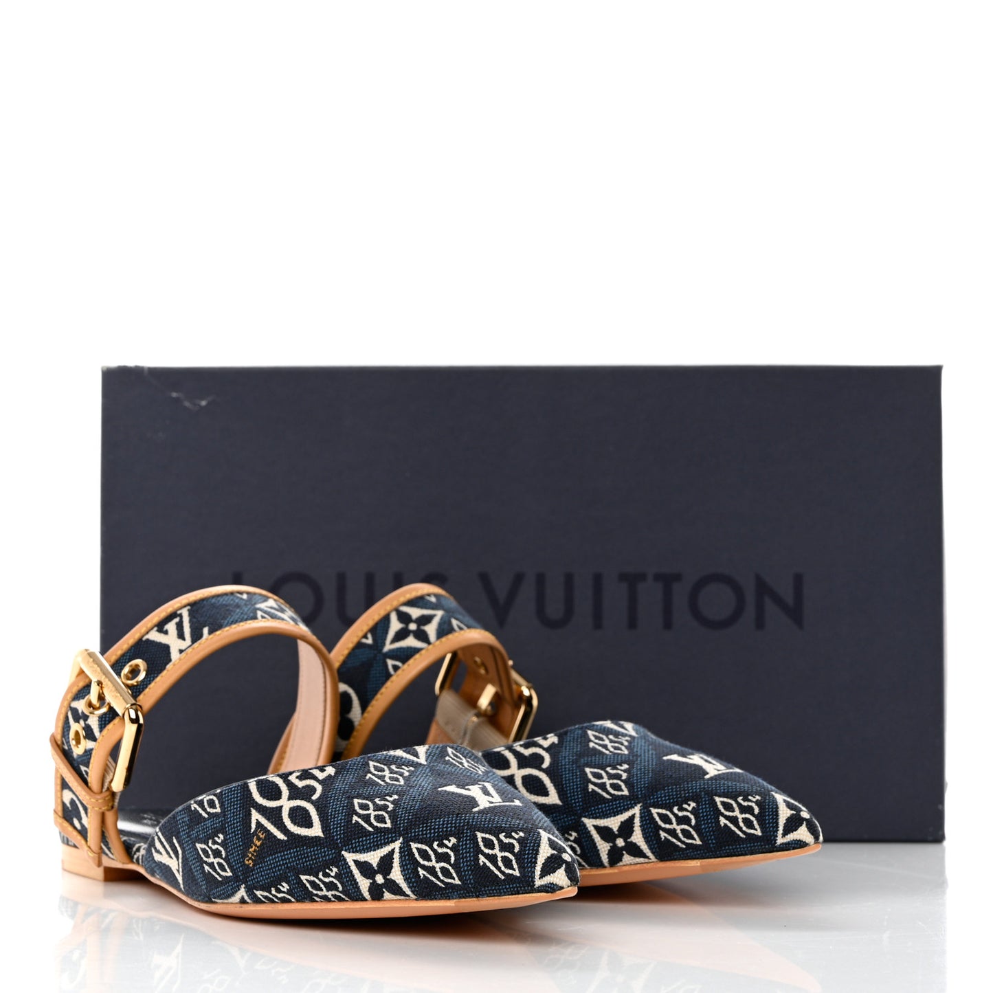 Jacquard Since 1854 Sofia Flat Mules 37 Blue