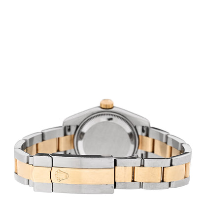 Rolex Stainless Steel 18K Yellow Gold 26mm Oyster Perpetual DateJust Watch Silver Roman 179163 3 of 5