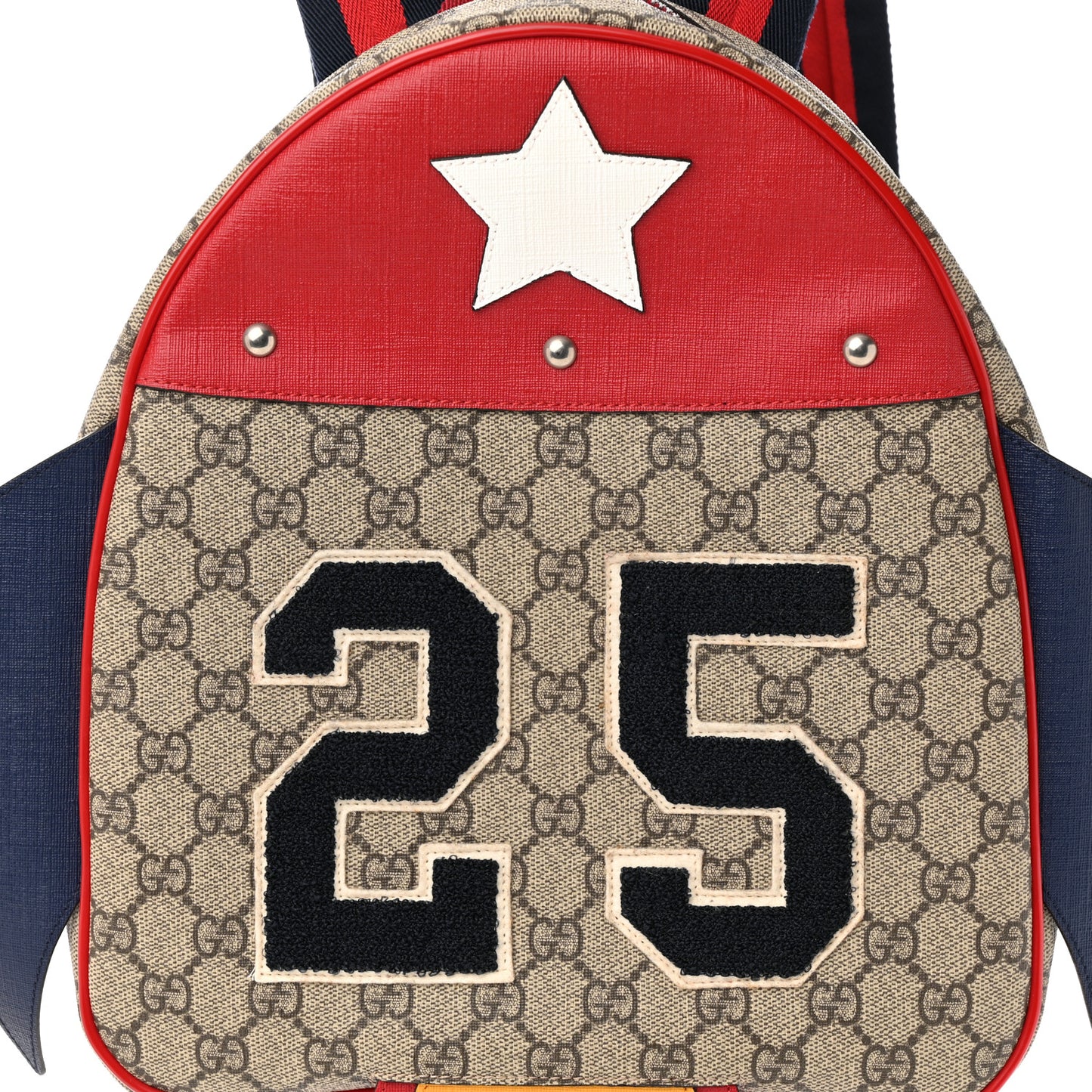 GG Supreme Monogram Small UFO 25 Embroidered Children's Rocketship Backpack