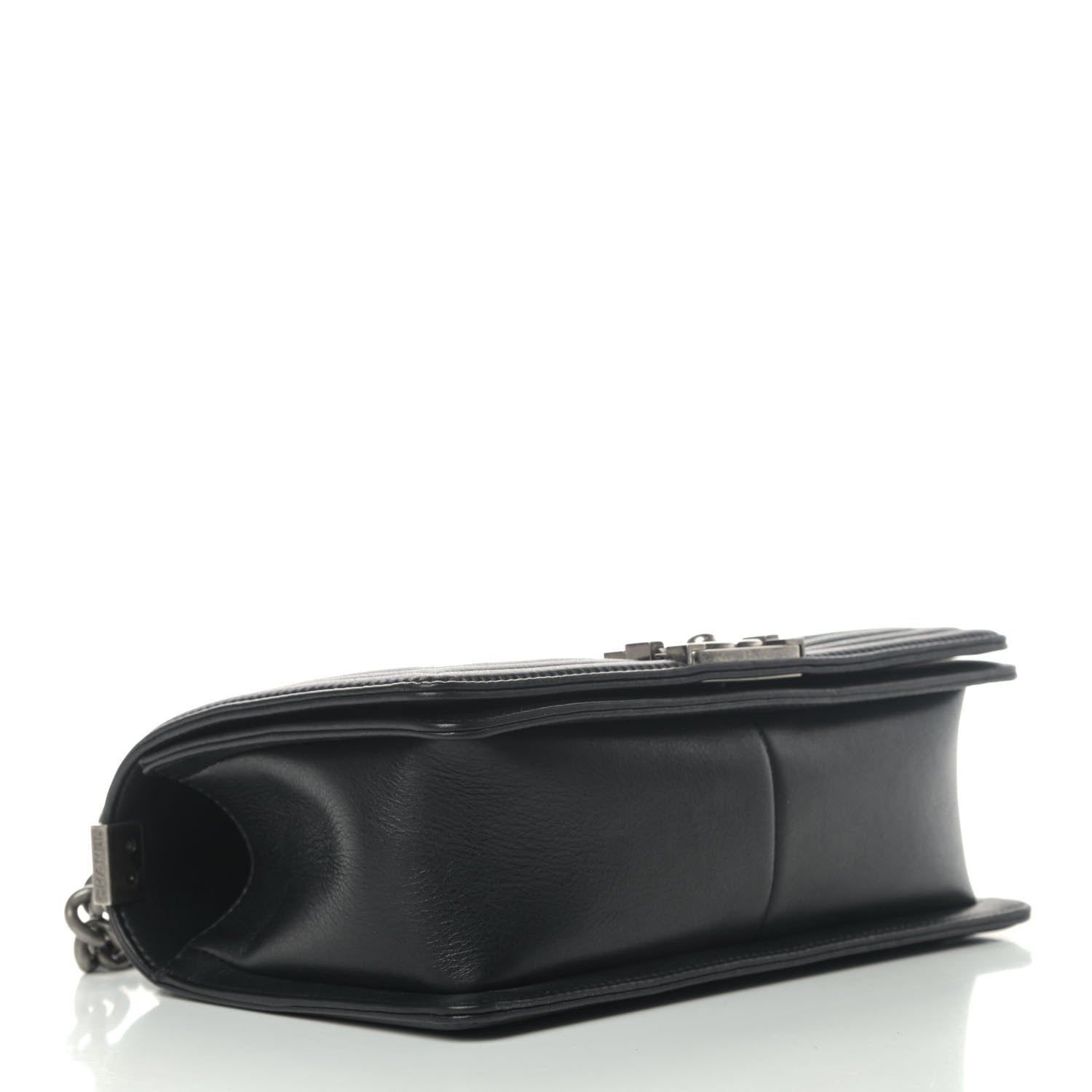 Chanel Metallic Calfskin Quilted Medium Boy Flap Black 3 of 4