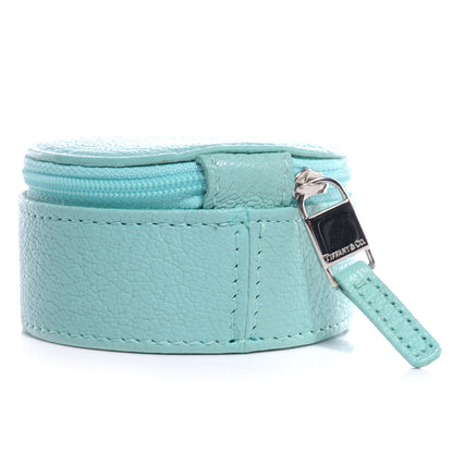 Tiffany Grain Leather Ultrasuede Lining Jewelry Case 2 of 7