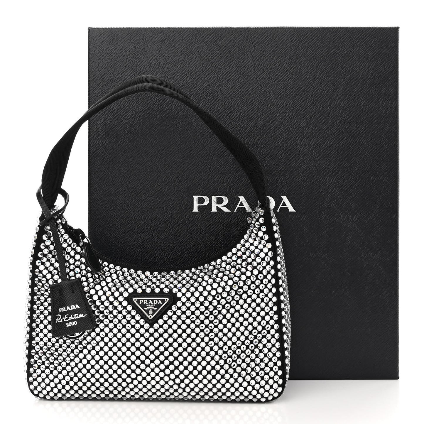 Satin Crystal Mini Re-Edition 2000 Bag Cristal