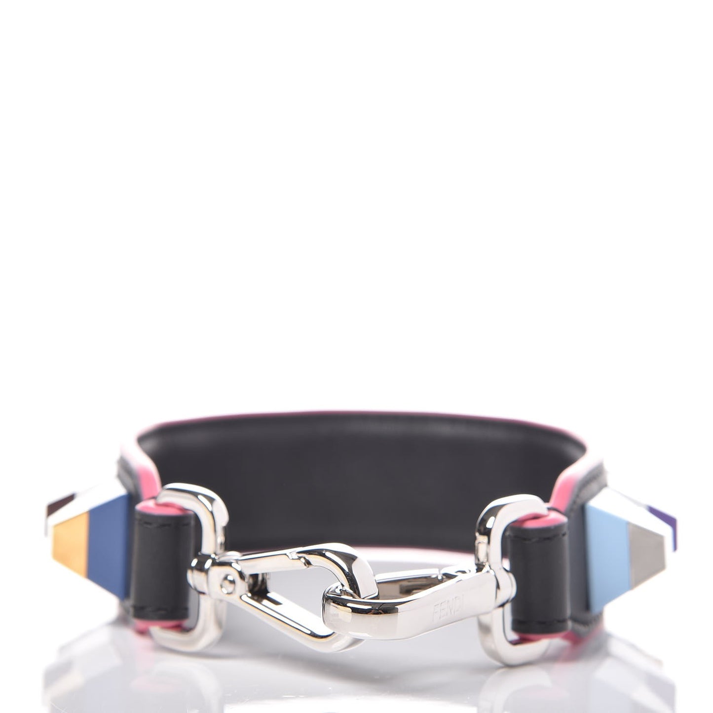 Vitello Dolce Plexiglass Studded Mini Strap You Black Multicolor