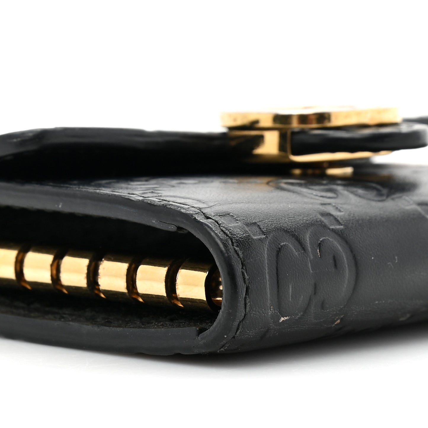 Guccissima Icon Signature 6 Key Holder Case Black