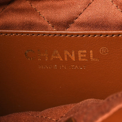 Chanel Shiny Calfskin Quilted Mini Chanel 22 Light Brown 6 of 11