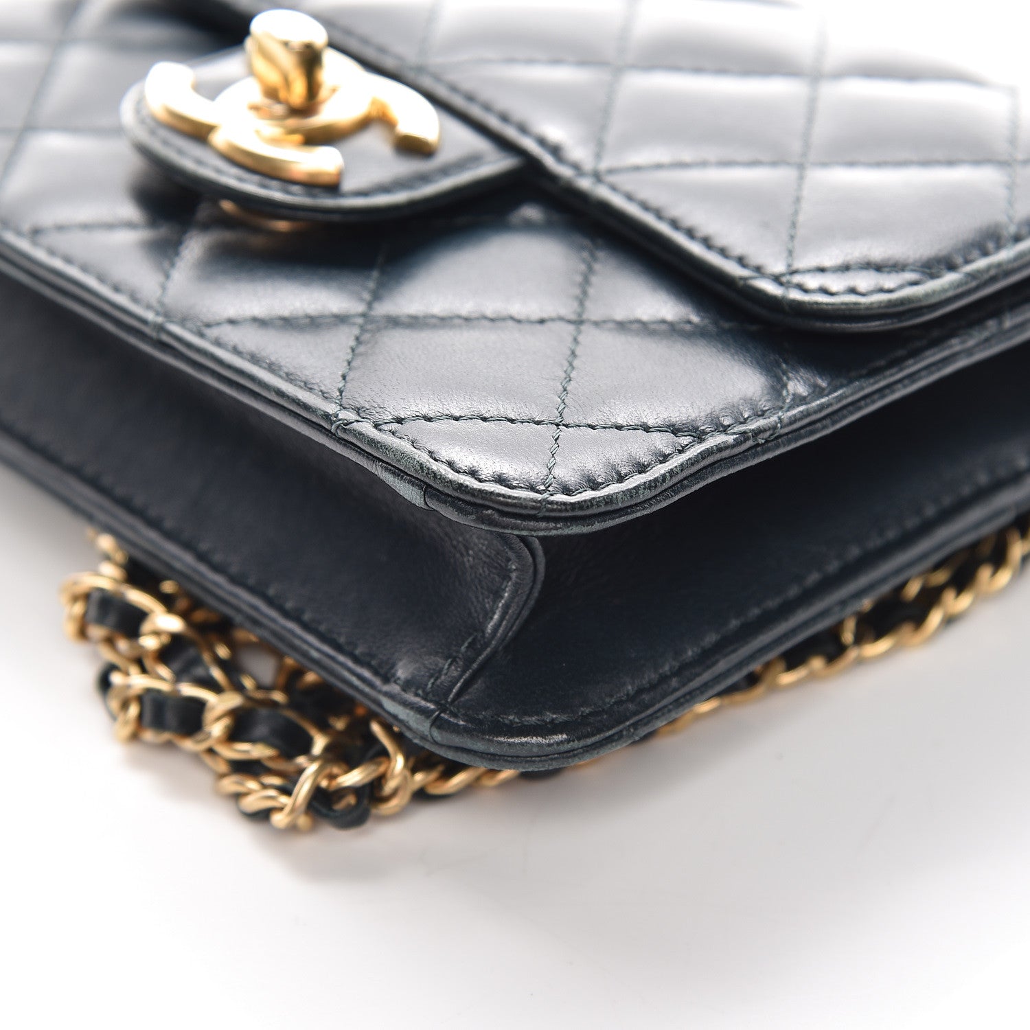 Chanel Lambskin Quilted Mini Crossing Times Flap Green 6 of 20