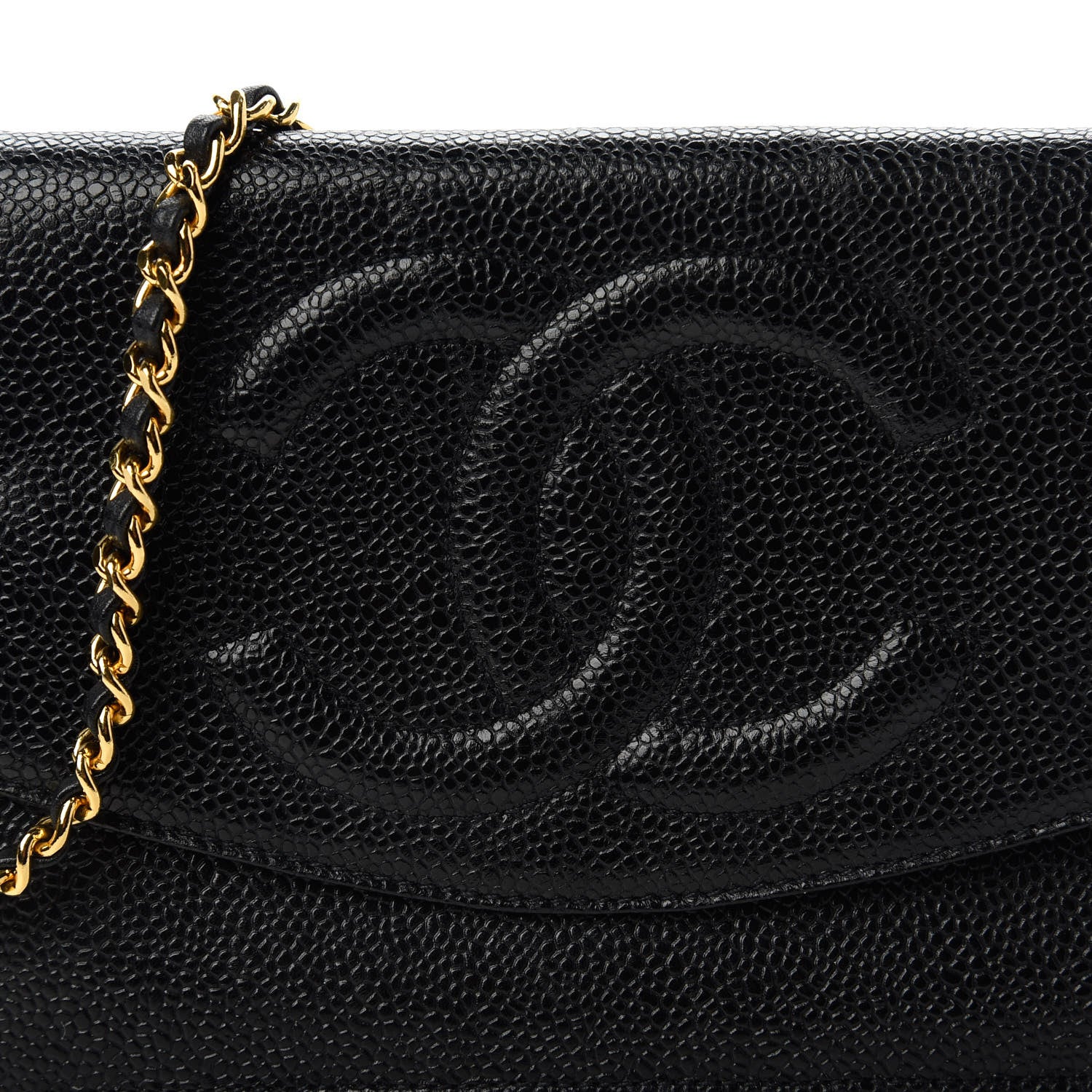 Chanel Caviar Timeless CC Wallet On Chain WOC Black 11 of 11