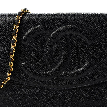 Chanel Caviar Timeless CC Wallet On Chain WOC Black 11 of 11