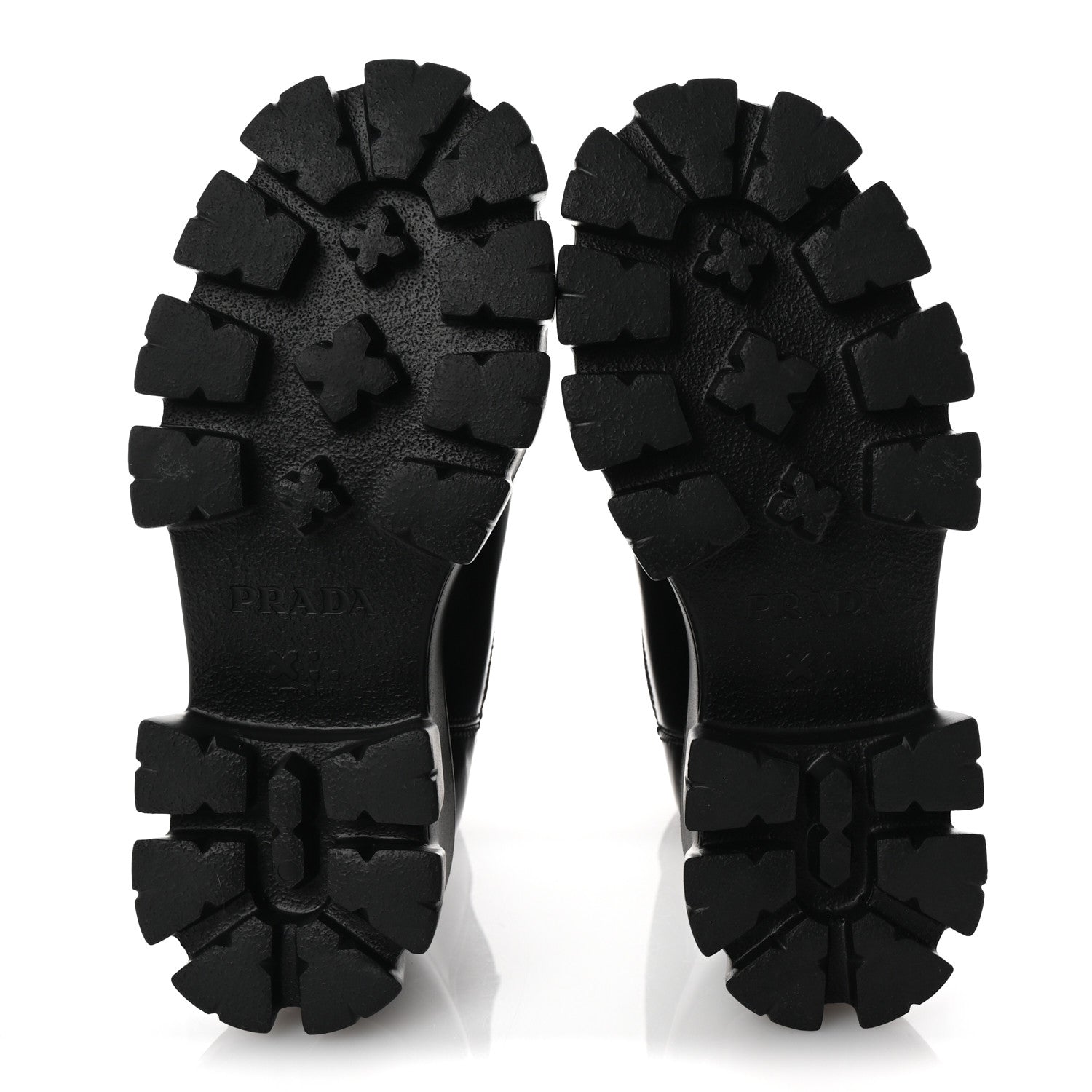 Prada Spazzolato Rois Triangle Monolith Chelsea 55mm Boots 35.5 Black 6 of 9