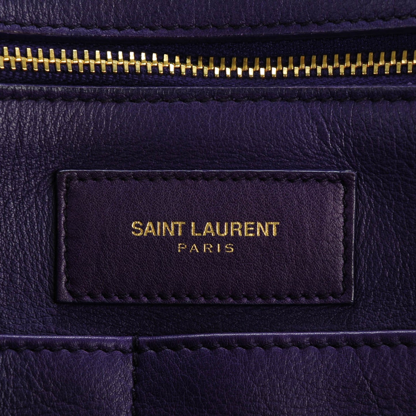 Calfskin Medium Classic Y Cabas Purple