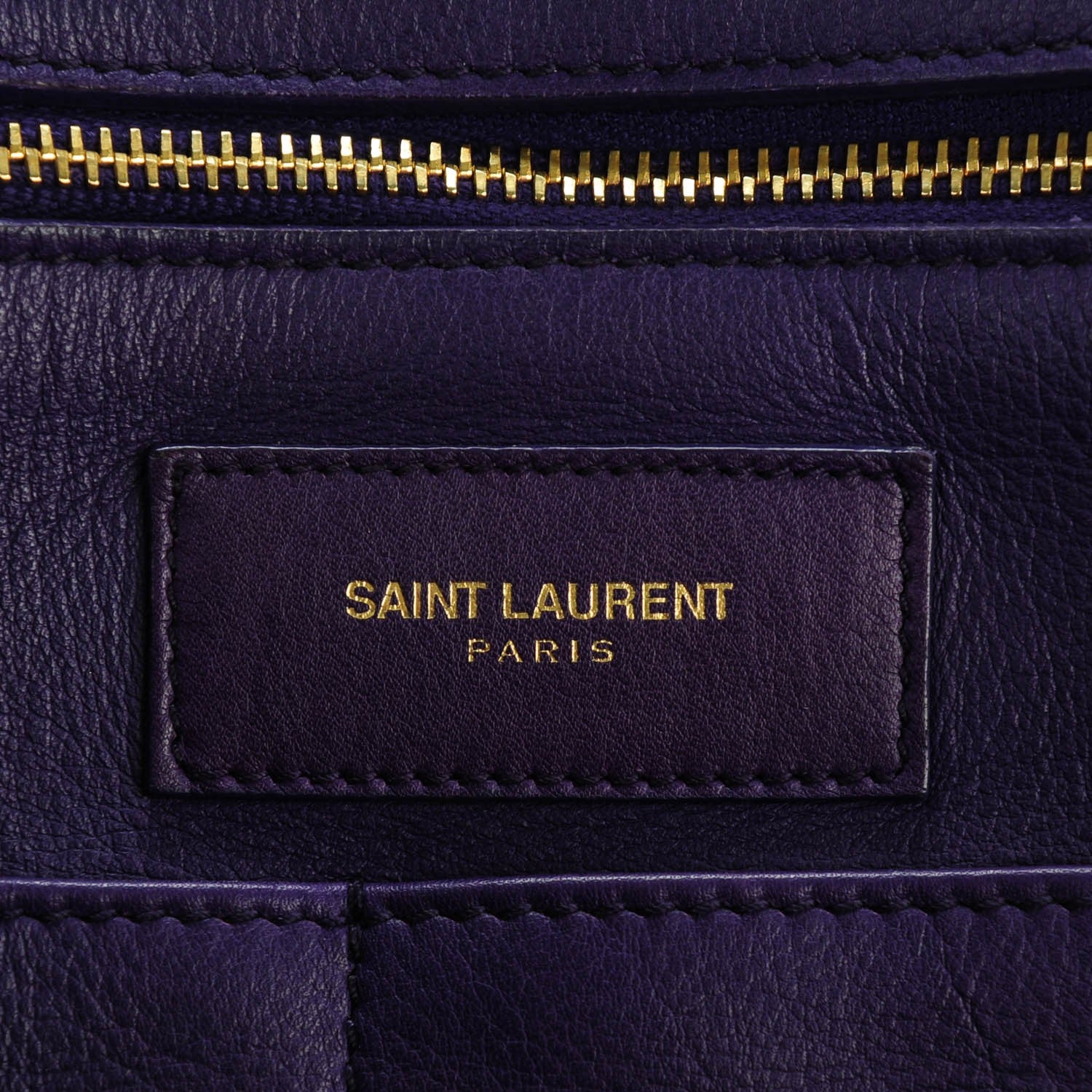 Saint Laurent Calfskin Medium Classic Y Cabas Purple 6 of 13
