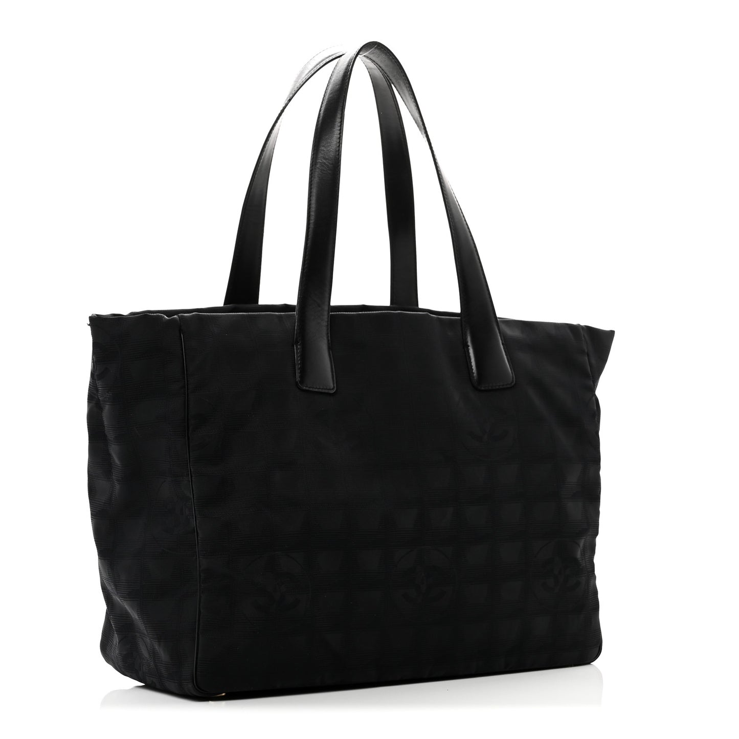 Nylon Large Travel Tote Black