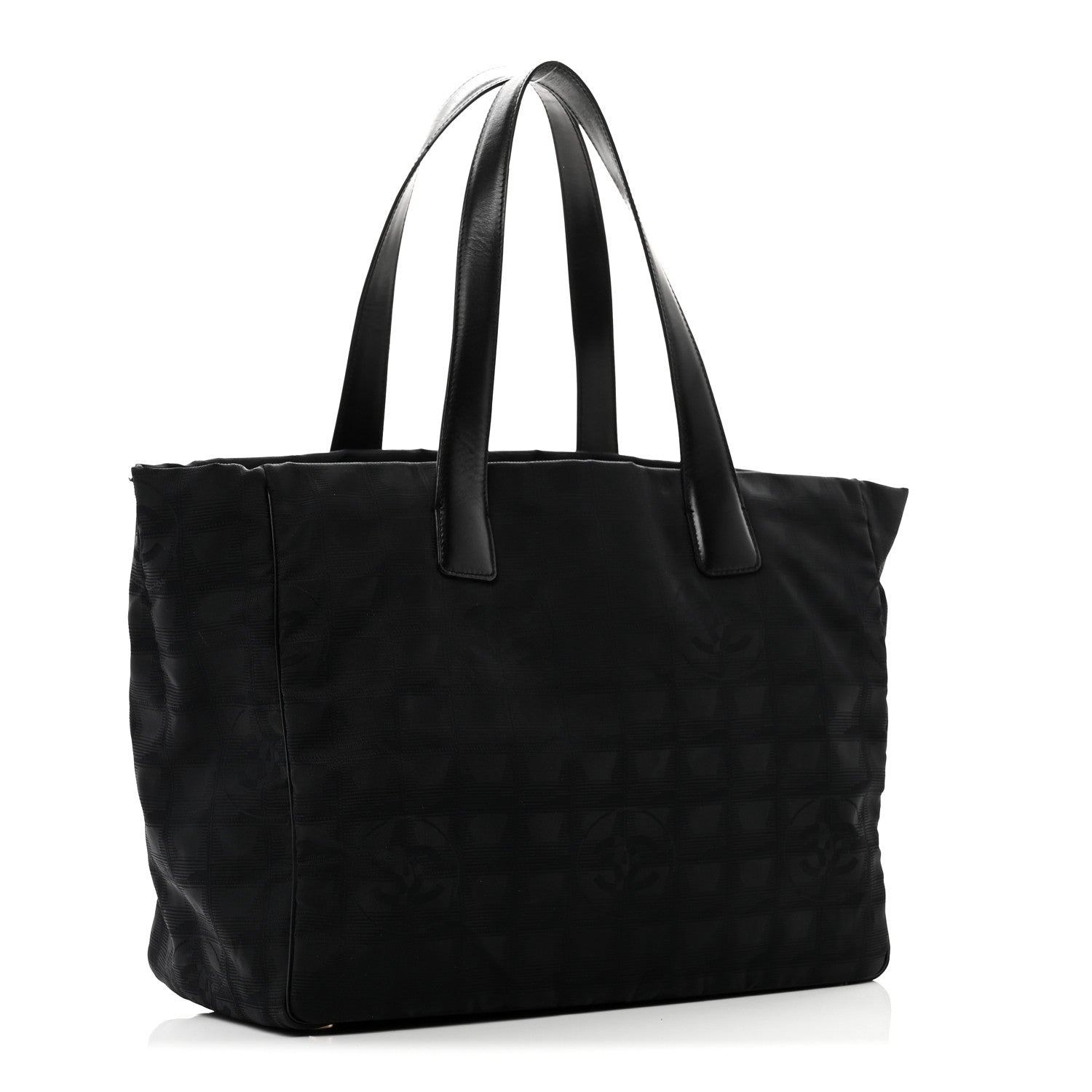 Chanel Nylon Large Travel Tote Black 3 of 10
