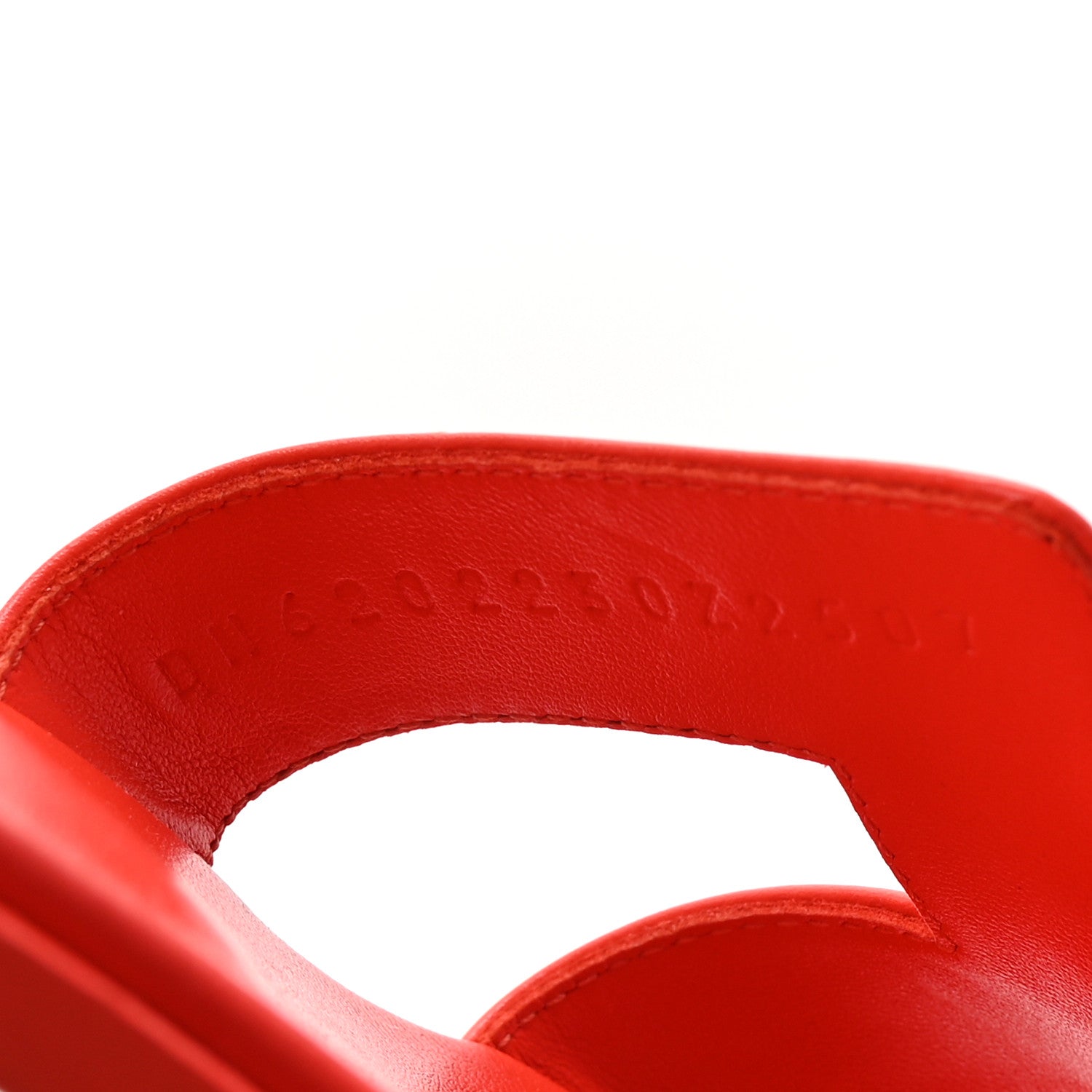 Hermes Box Calfskin Oran Sandals 39 Rouge Jaipur 9 of 9